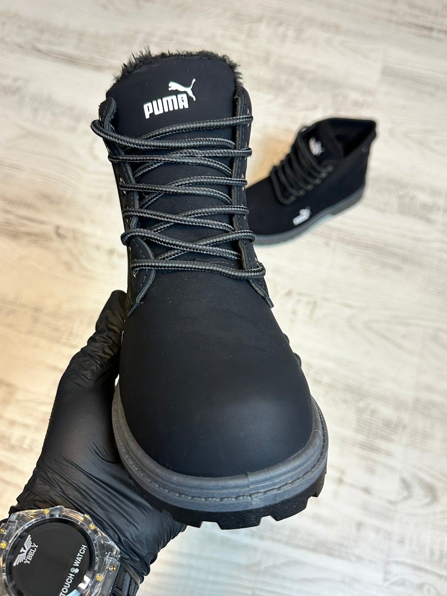 Ghete îmblănite model nou COD 505 NEGRU