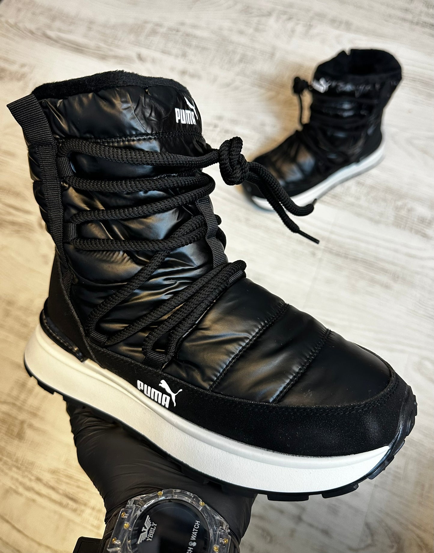 GHETE INALTE  BLACK IMBLANITE MODEL NOU COD 501