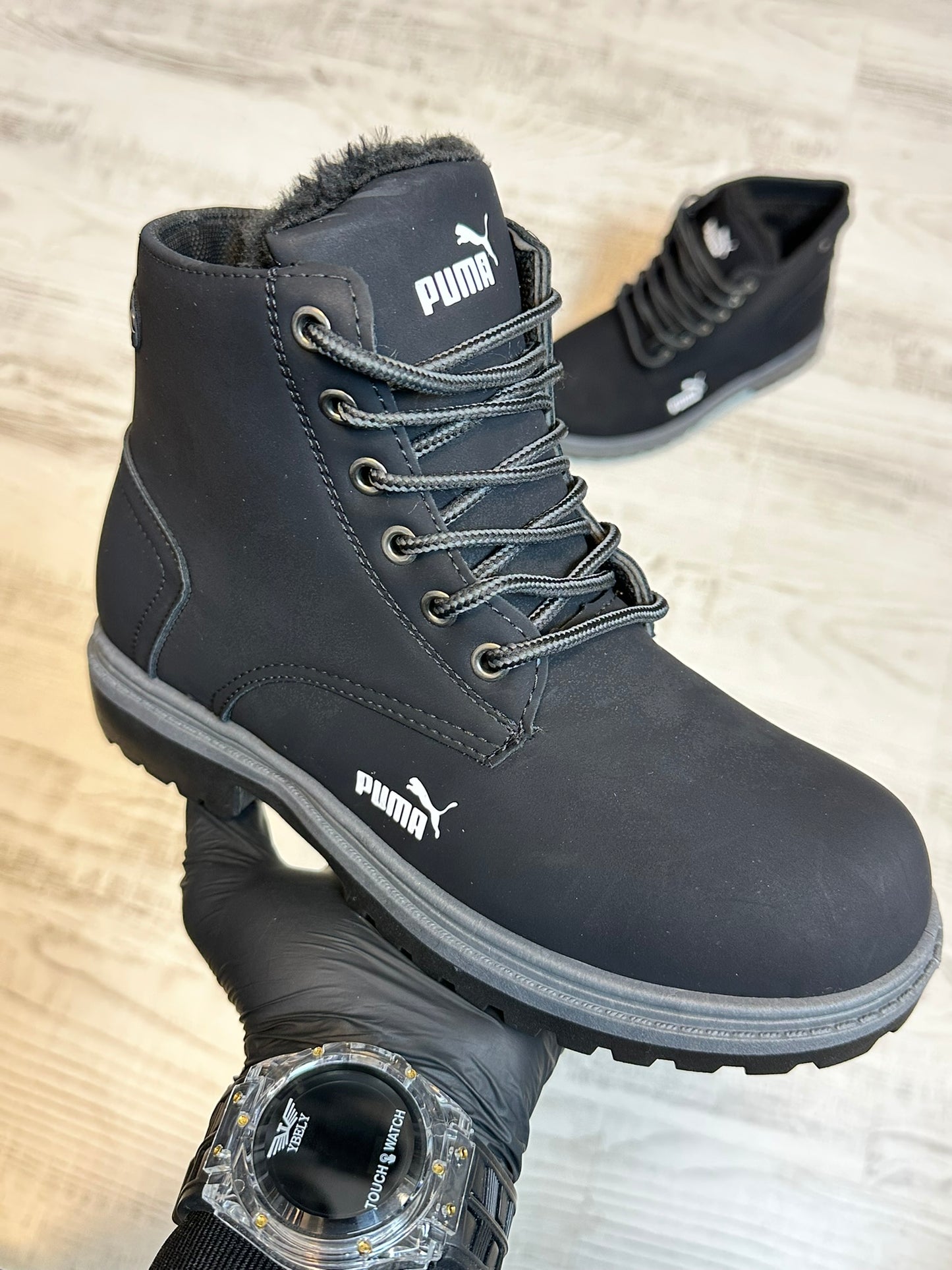 Ghete îmblănite model nou  COD 505 NEGRU